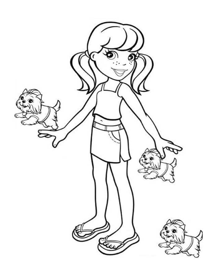 Polly Pocket zdarma tisknutelné pro děti omalovánka
