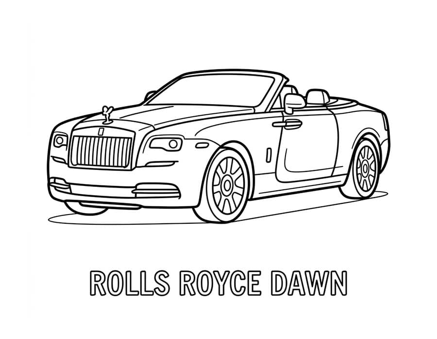 Rolls Royce k vytisknutí zdarma omalovánka