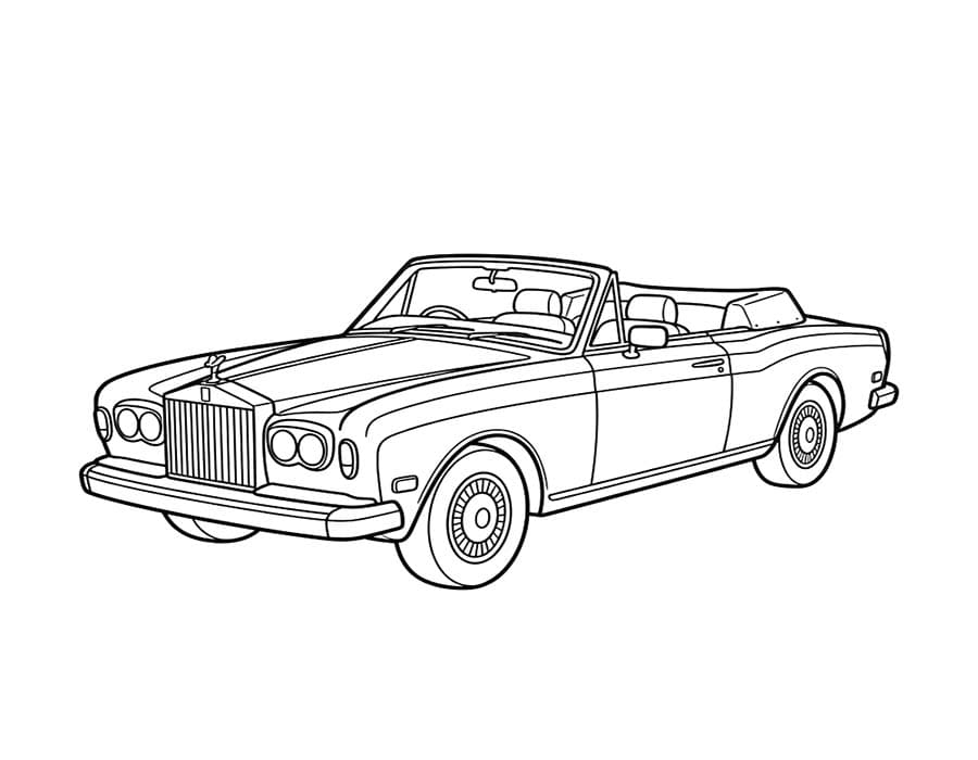 Rolls Royce k vytisknutí omalovánka