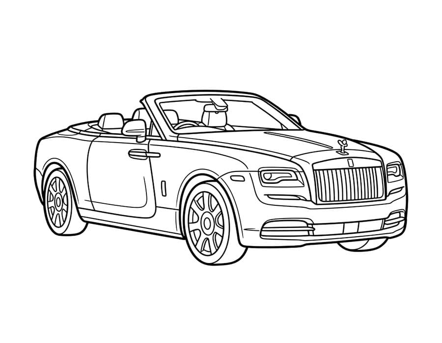Rolls Royce snadný tisknutelné omalovánka