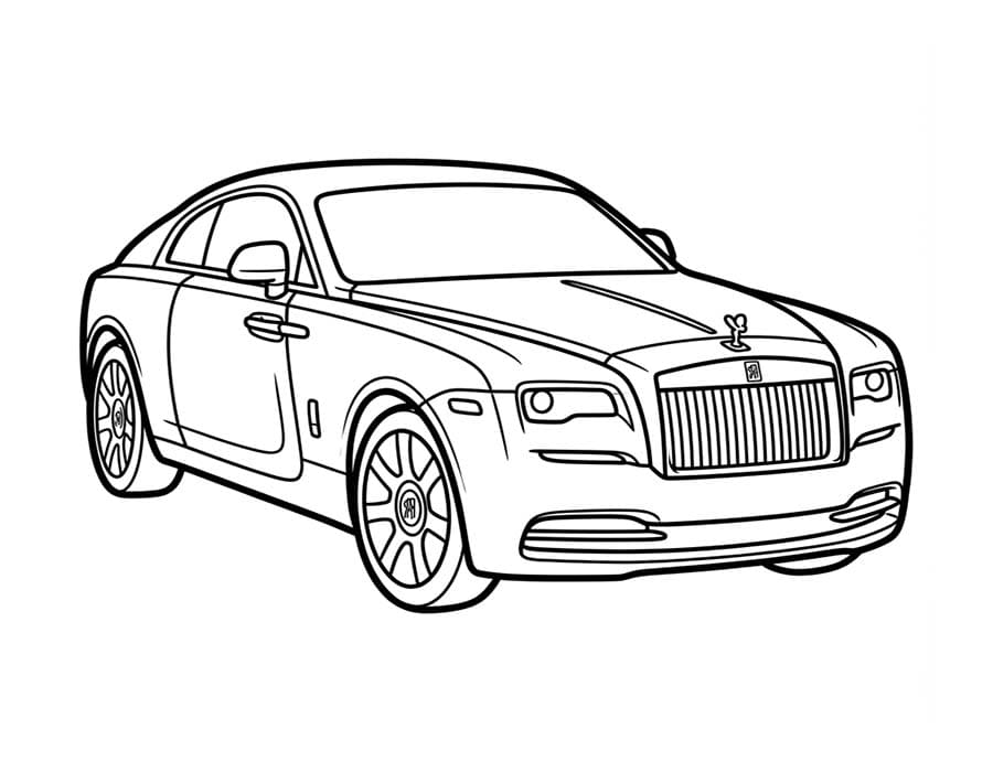 Rolls Royce tisknutelné pro děti omalovánka