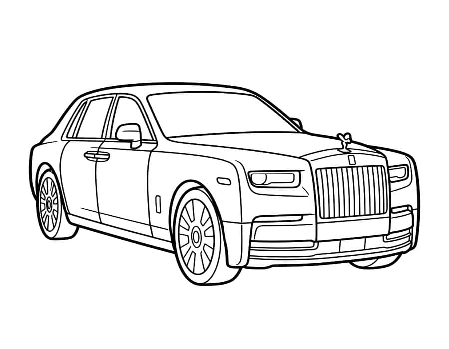 Rolls Royce tisknutelné omalovánka
