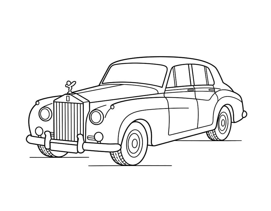 Rolls Royce zdarma pro děti omalovánka