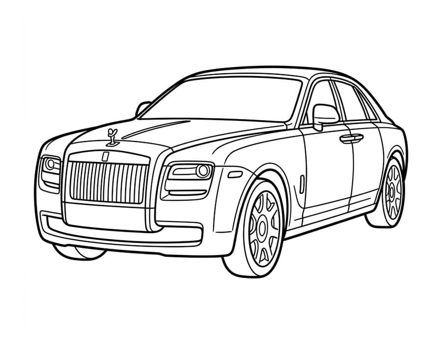 Rolls Royce zdarma prostý tisknutelné omalovánka