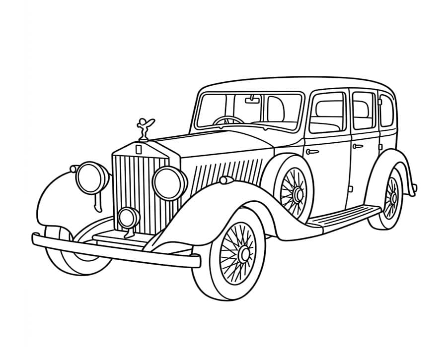 Rolls Royce zdarma prostý omalovánka