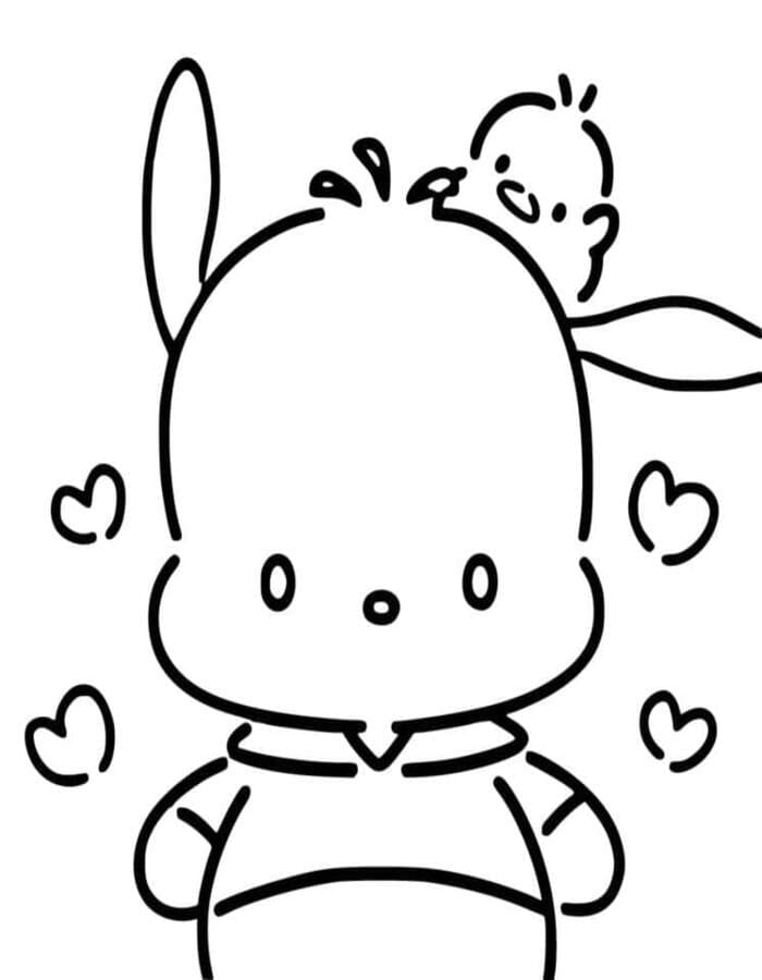 Sanrio prostý tisknutelné omalovánka