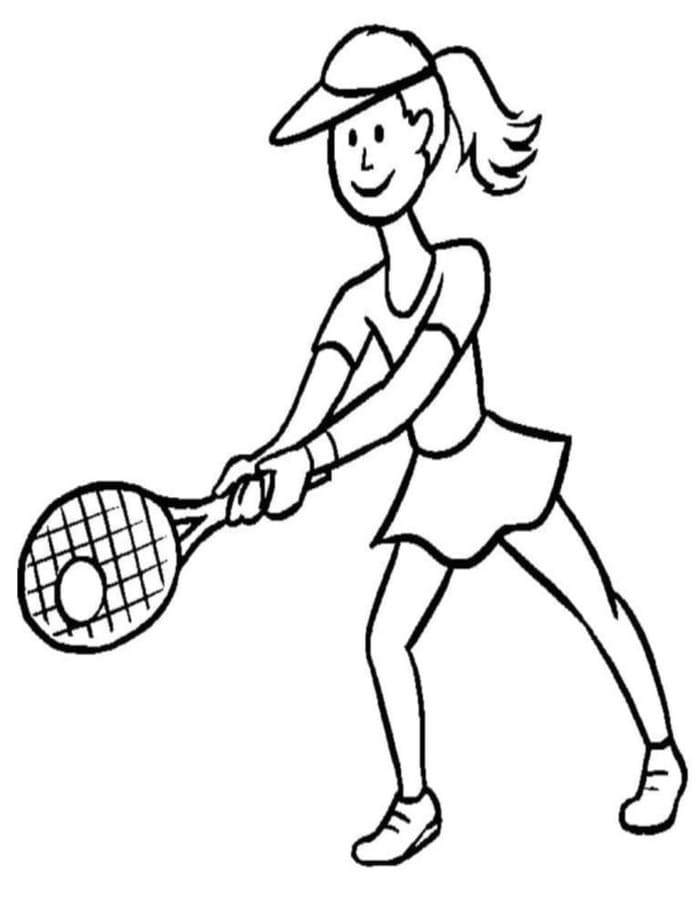 Tenis k vytisknutí omalovánka