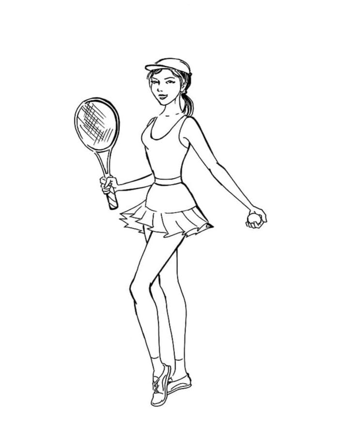 Tenis prostý tisknutelné omalovánka