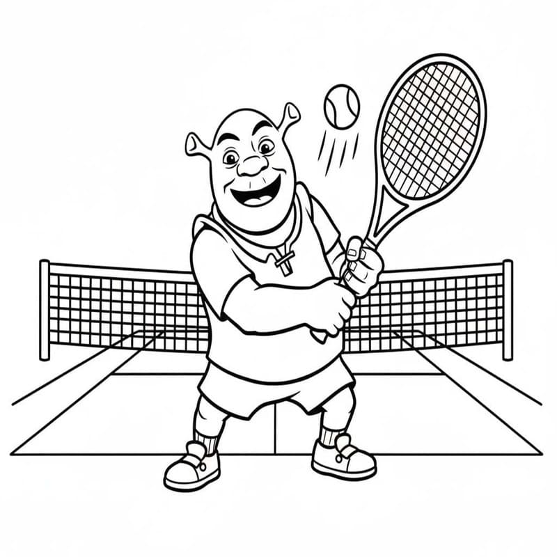Tenis tisknutelné pro děti omalovánka