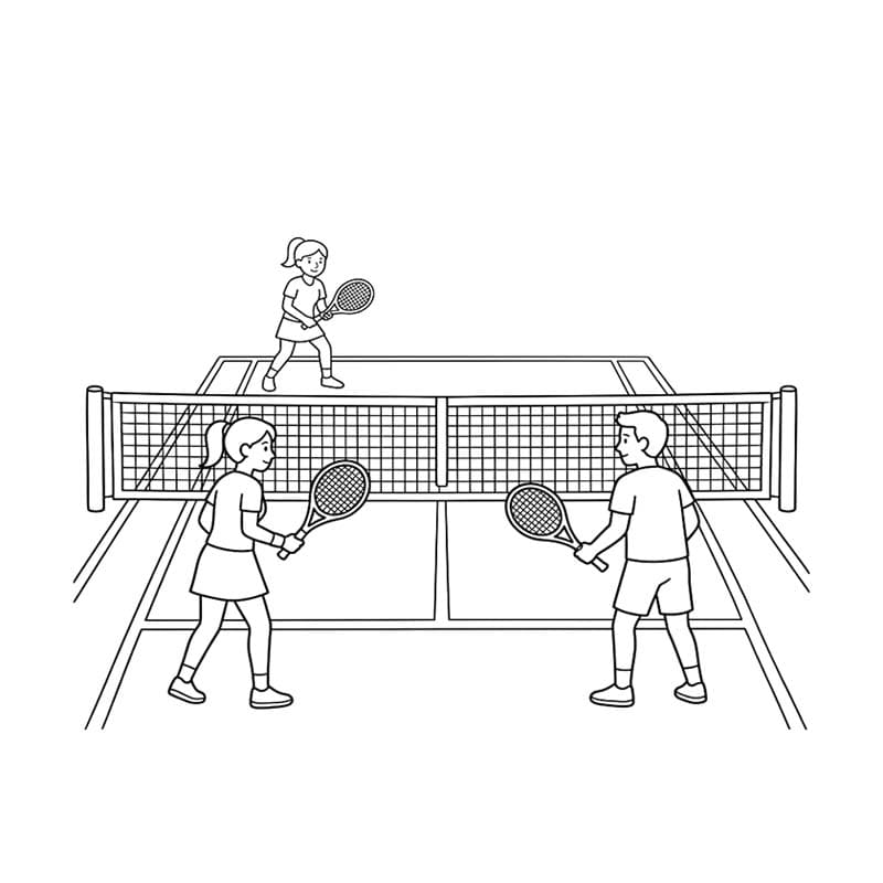 Tenis tisknutelné omalovánka