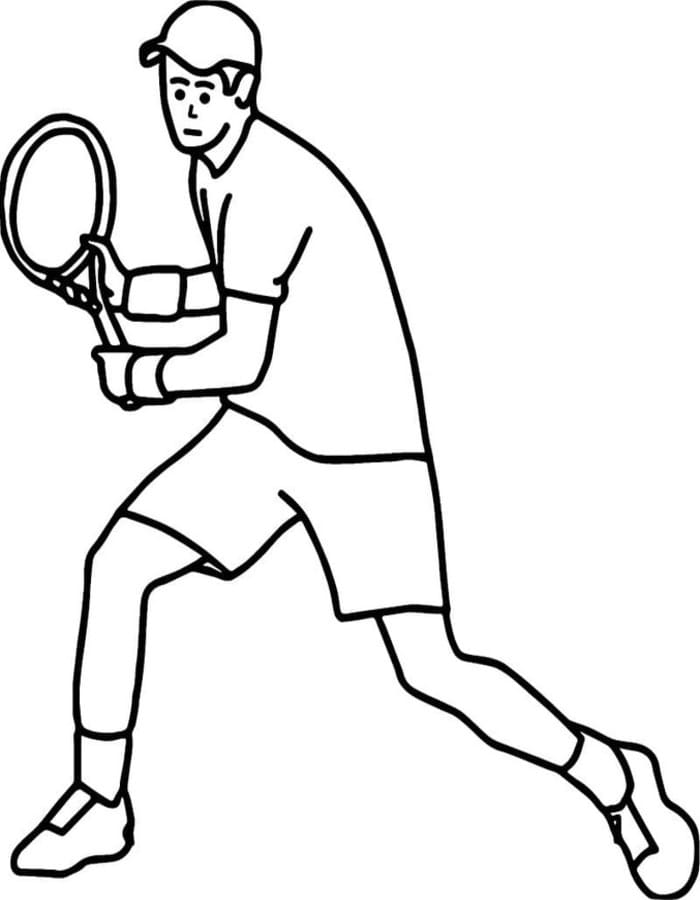 Tenis zdarma pro děti omalovánka