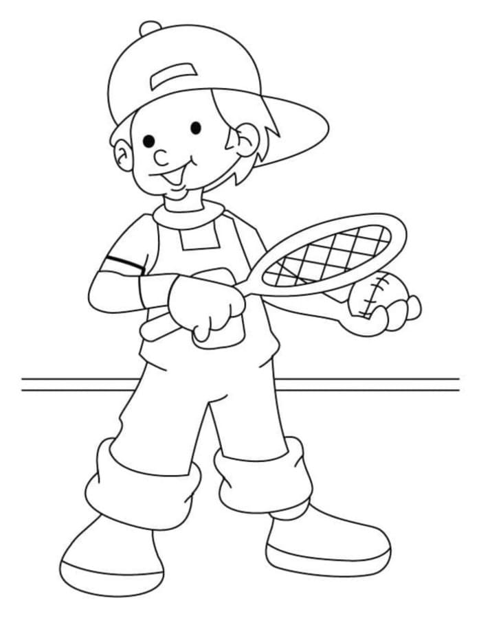 Tenis zdarma prostý omalovánka