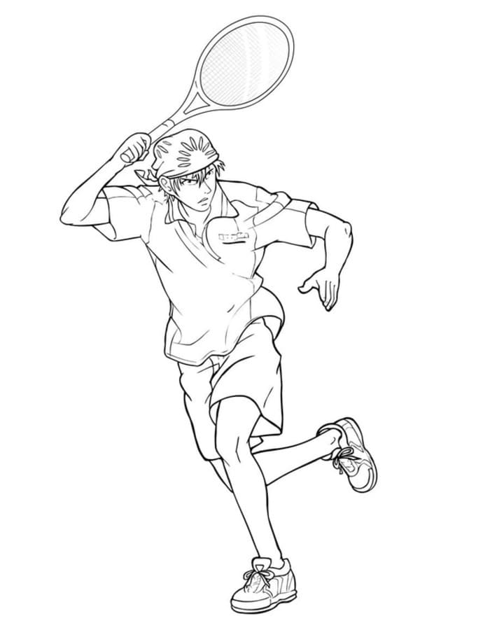 Tenis zdarma snadný omalovánka
