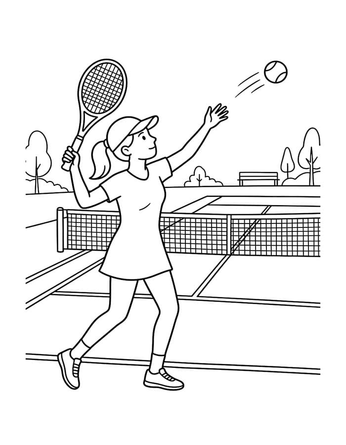Tenis omalovánky