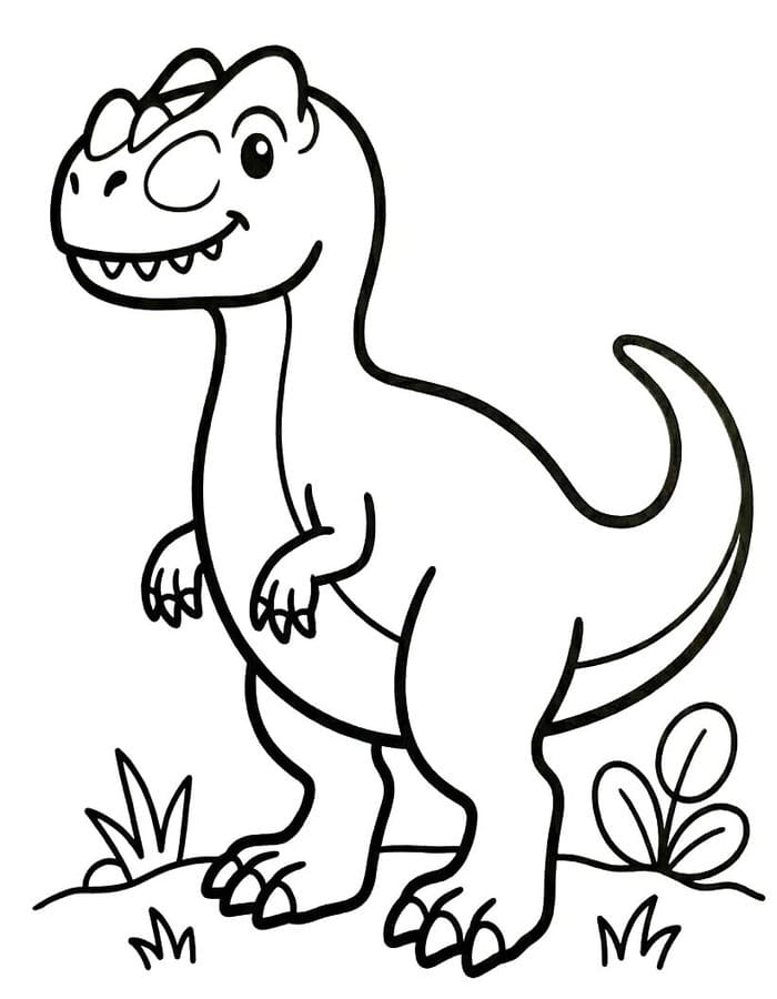 Allosaurus k vytisknutí zdarma omalovánka