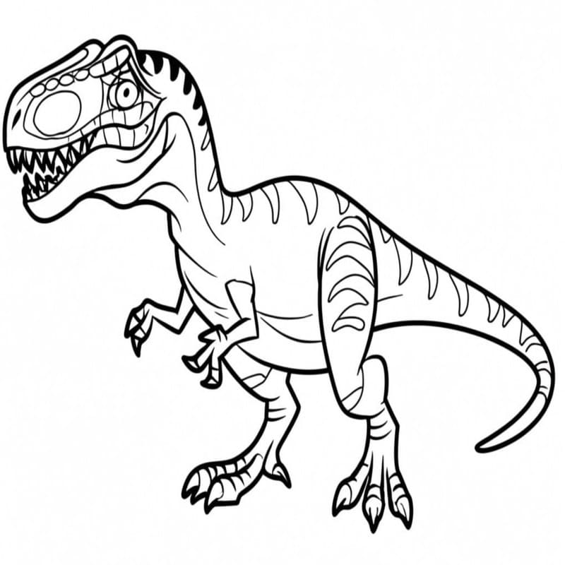 Allosaurus k vytisknutí omalovánka