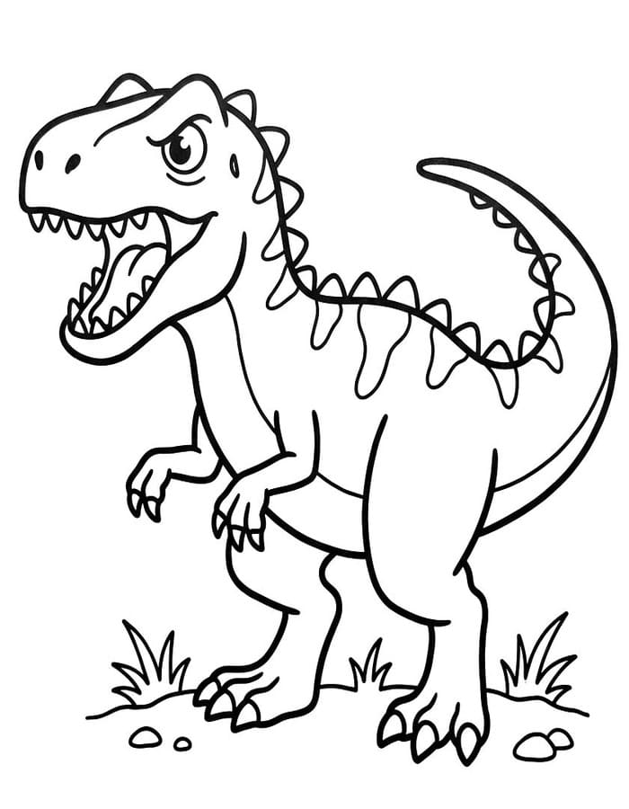 Allosaurus prostý tisknutelné omalovánka