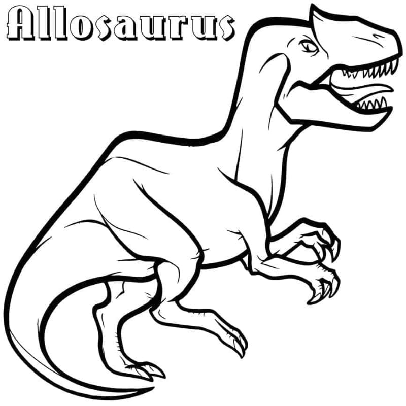 Allosaurus tisknutelné pro děti omalovánka