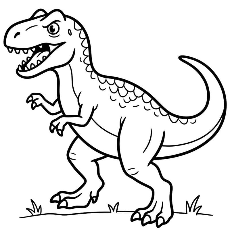 Allosaurus tisknutelné omalovánka