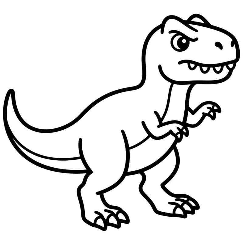 Allosaurus základní tisknutelné omalovánka