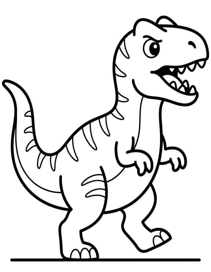 Allosaurus zdarma pro děti omalovánka