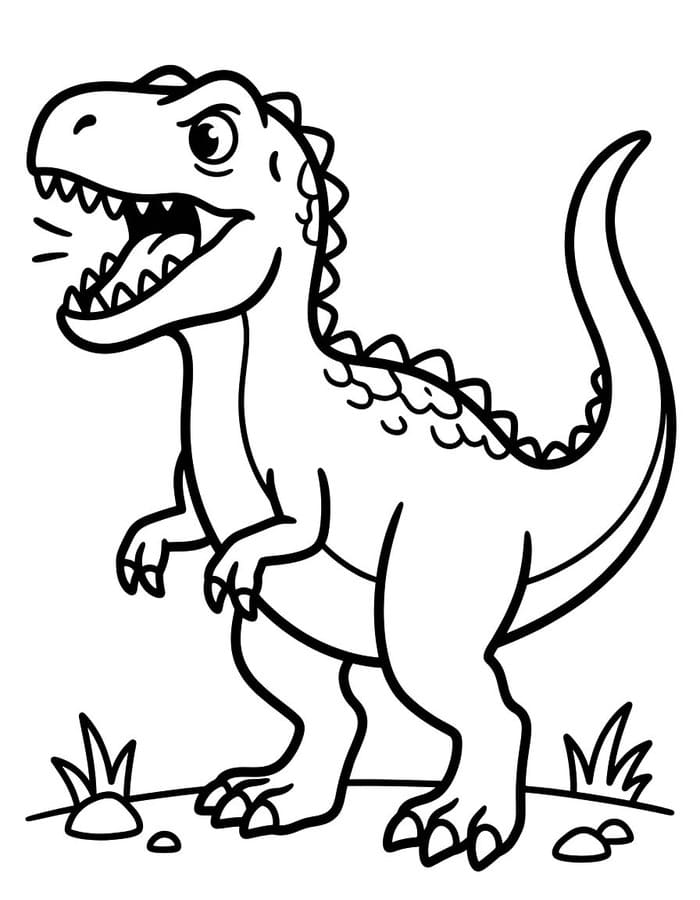 Allosaurus zdarma prostý tisknutelné omalovánka