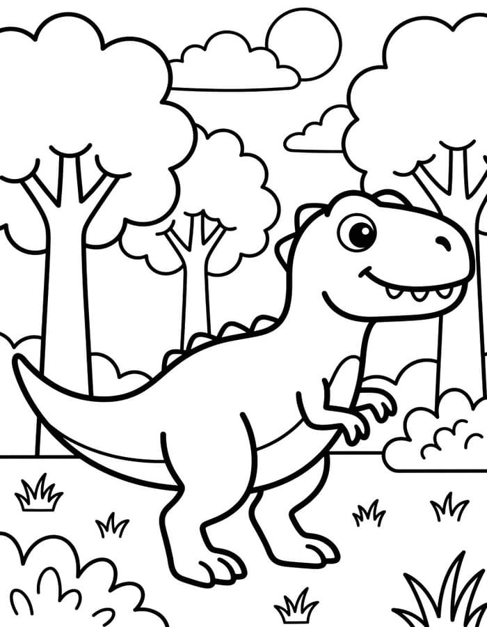 Allosaurus zdarma prostý omalovánka
