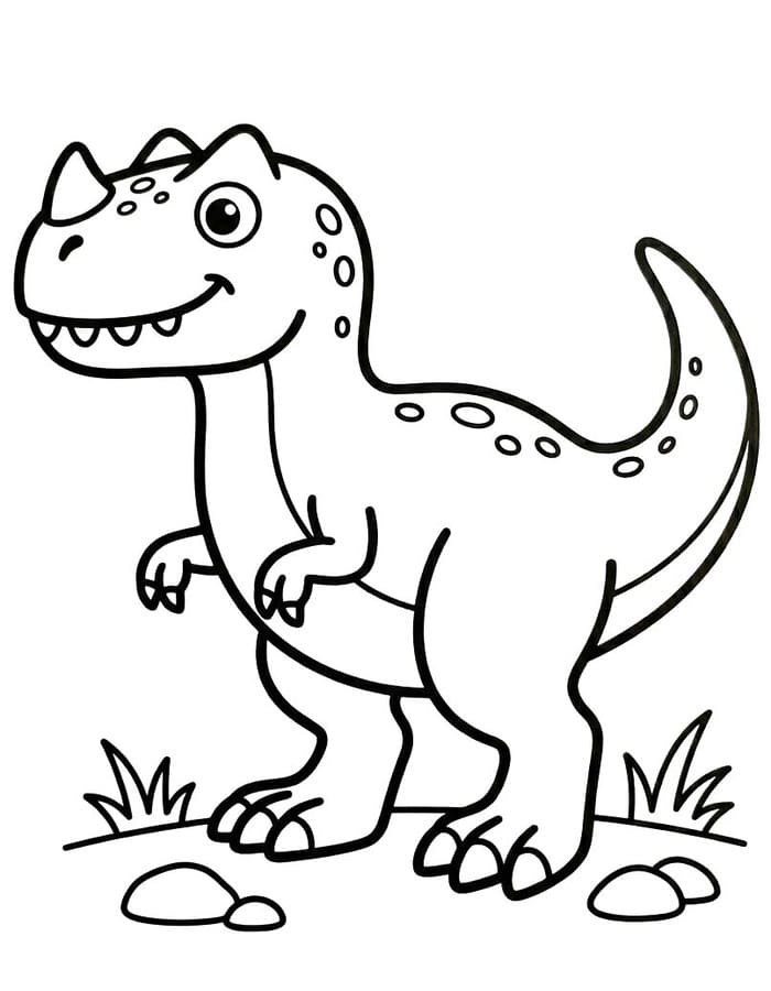 Allosaurus zdarma snadný omalovánka