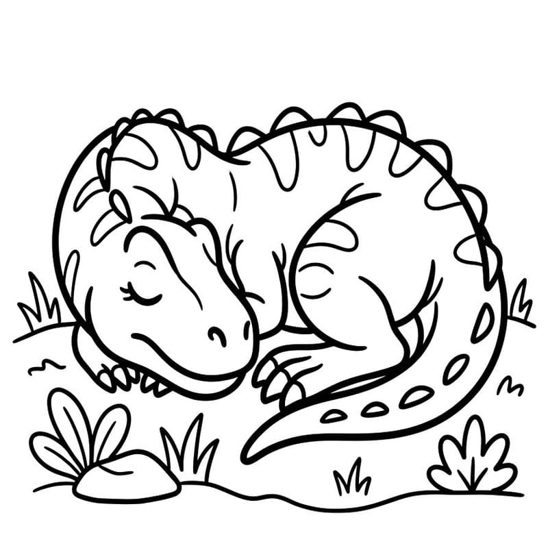 Allosaurus zdarma základní tisknutelné omalovánka