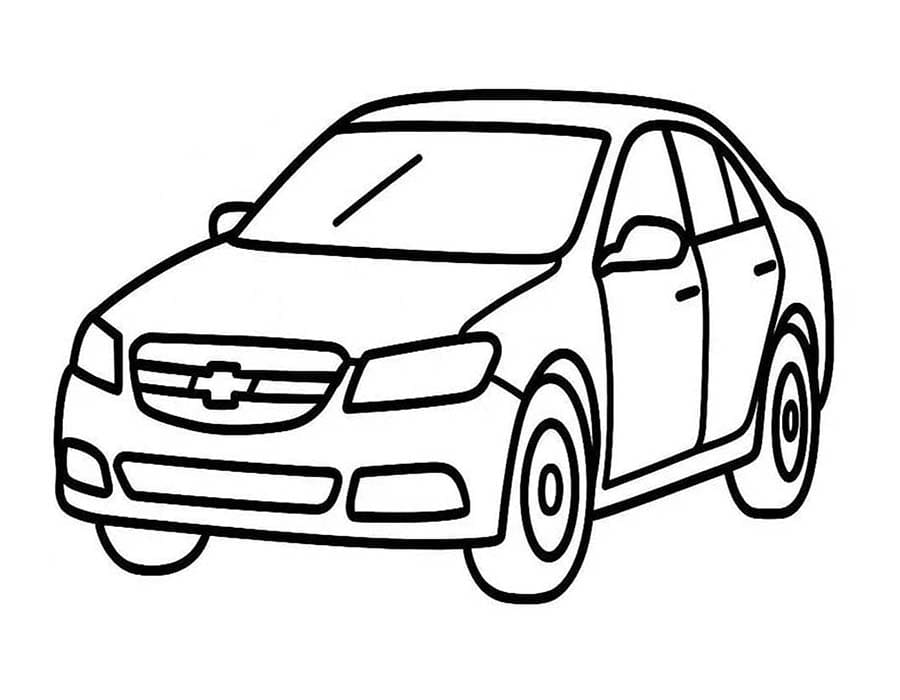 Chevrolet tisknutelné pro děti omalovánka