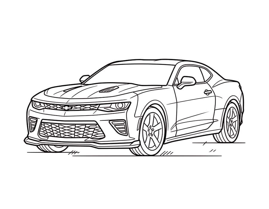Chevrolet zdarma základní tisknutelné omalovánka