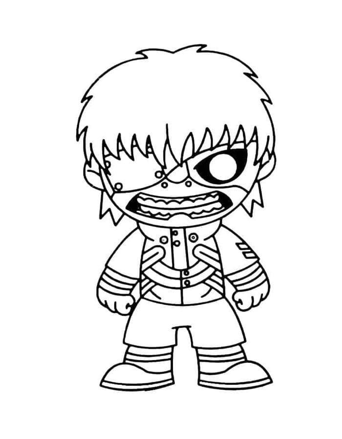 Chibi snadný tisknutelné omalovánka
