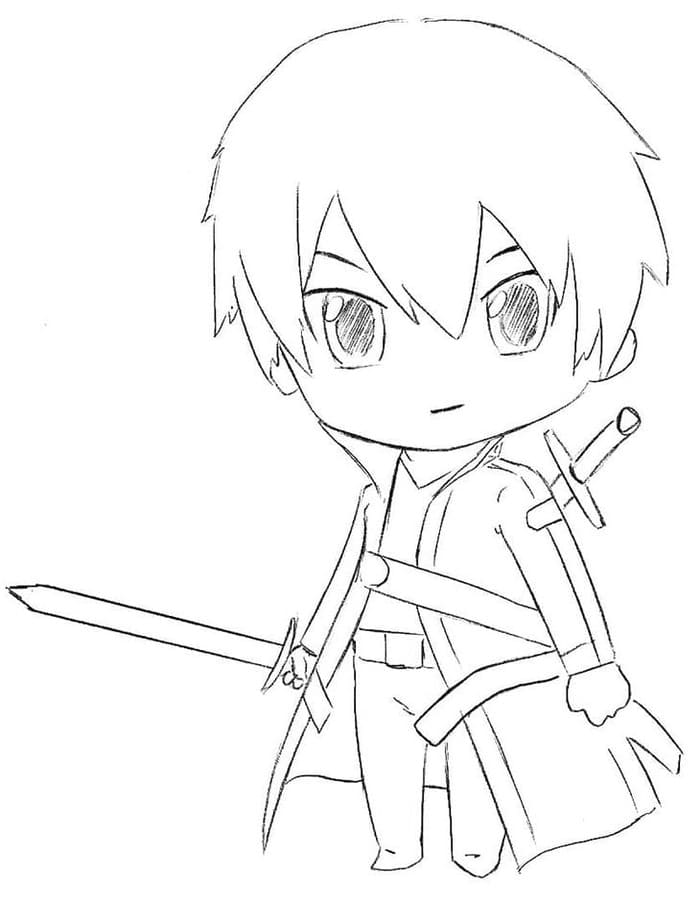 Chibi zdarma snadný omalovánka