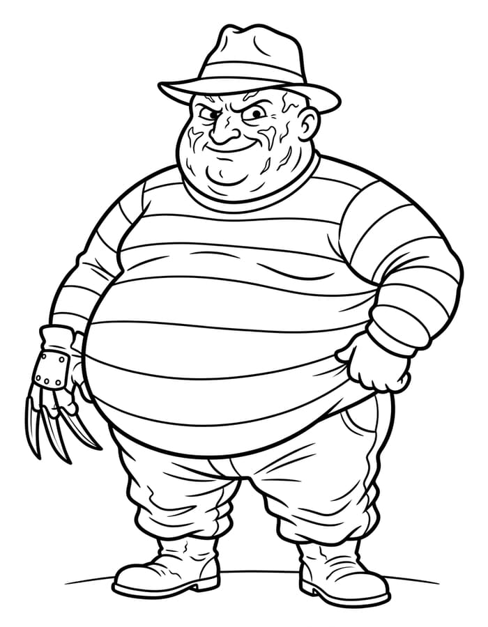Freddy Krueger k vytisknutí omalovánka