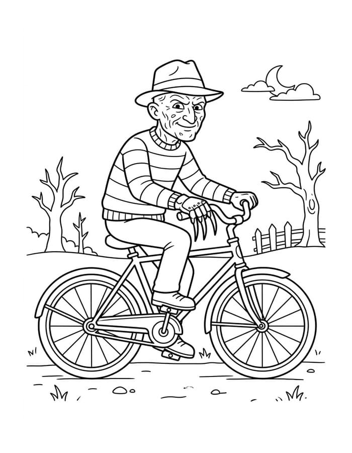 Freddy Krueger zdarma prostý omalovánka