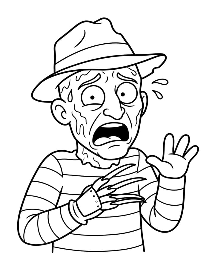 Freddy Krueger zdarma základní omalovánka