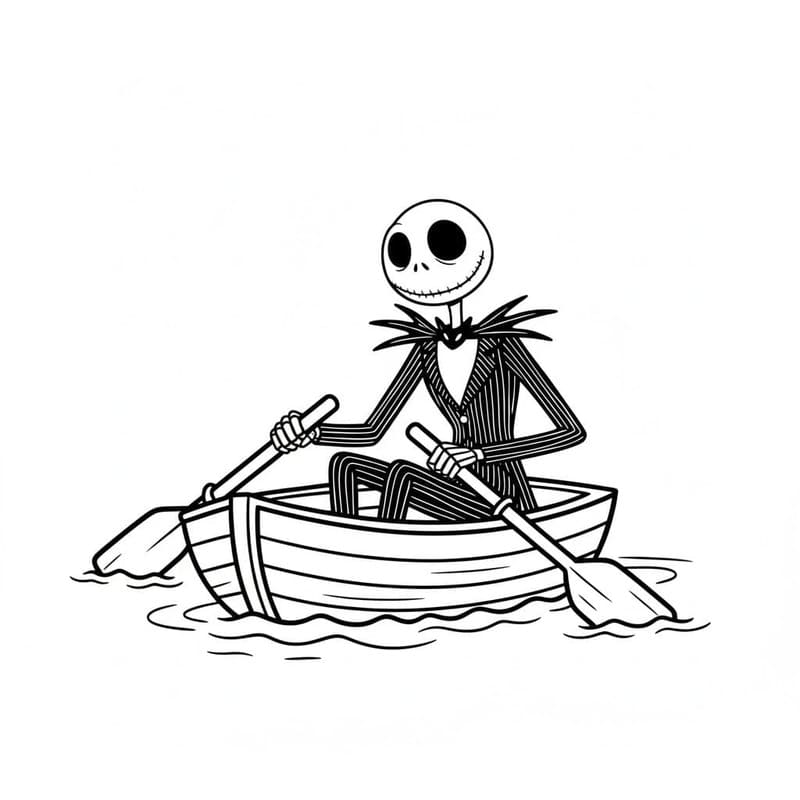 Jack Skellington zdarma pro děti omalovánka