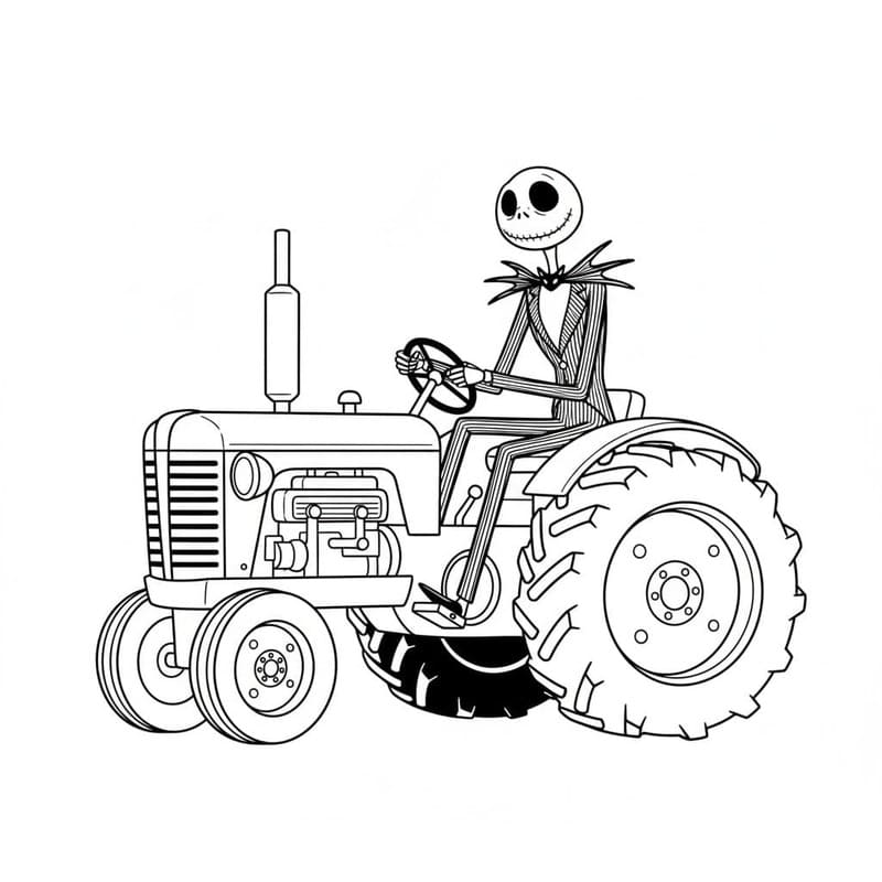 Jack Skellington zdarma prostý omalovánka