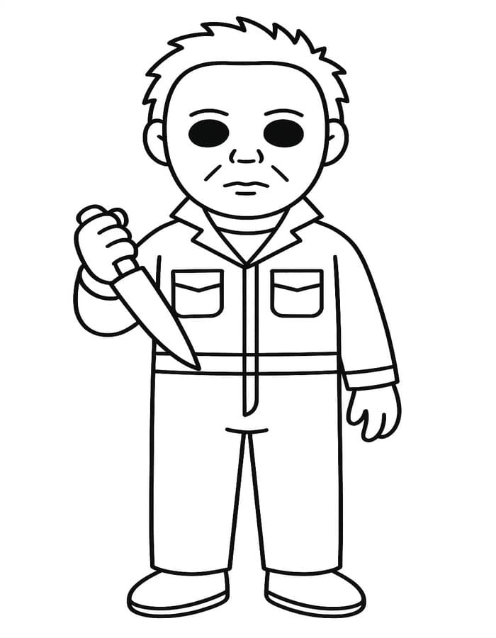 Michael Myers k vytisknutí omalovánka