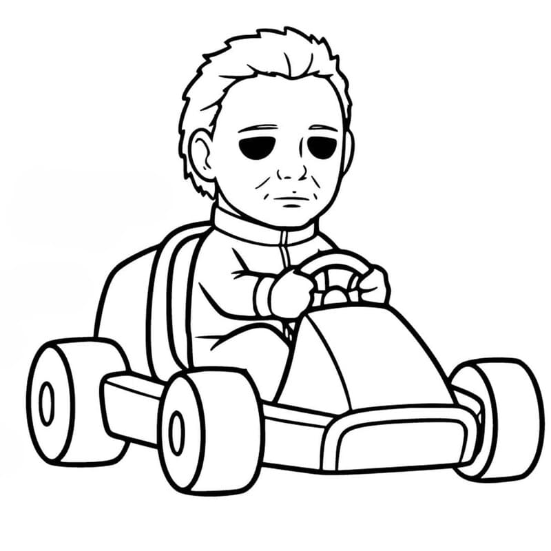 Michael Myers snadný tisknutelné omalovánka