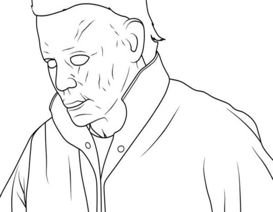 Michael Myers zdarma pro děti omalovánka