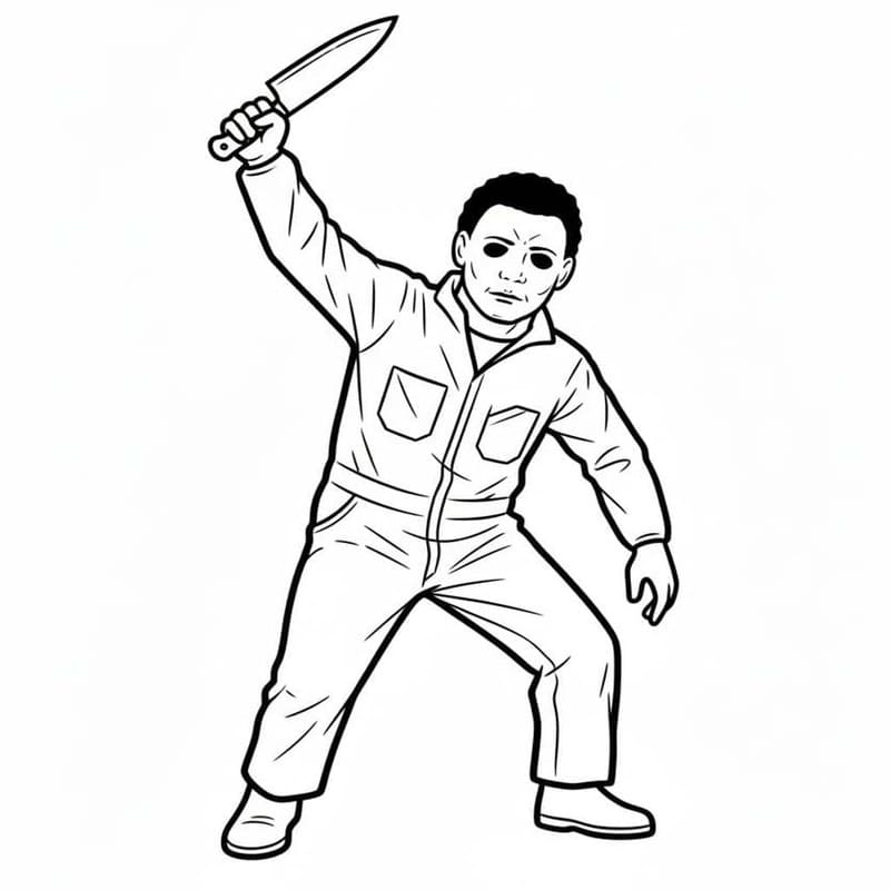 Michael Myers zdarma prostý omalovánka
