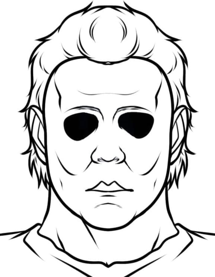 Michael Myers zdarma snadný tisknutelné omalovánka