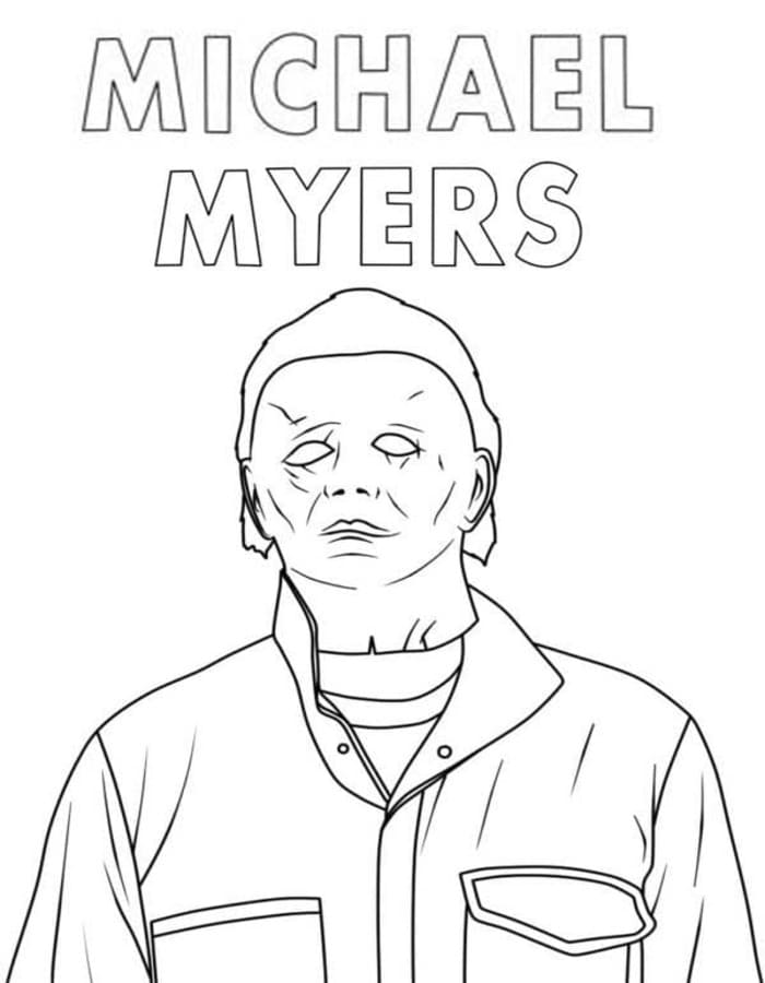 Michael Myers zdarma omalovánka