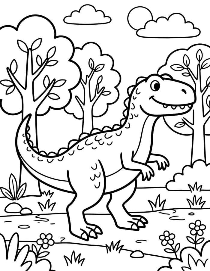 Nakreslete Allosaurus k vytisknutí zdarma omalovánka