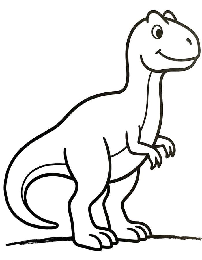 Nakreslete Allosaurus prostý tisknutelné omalovánka