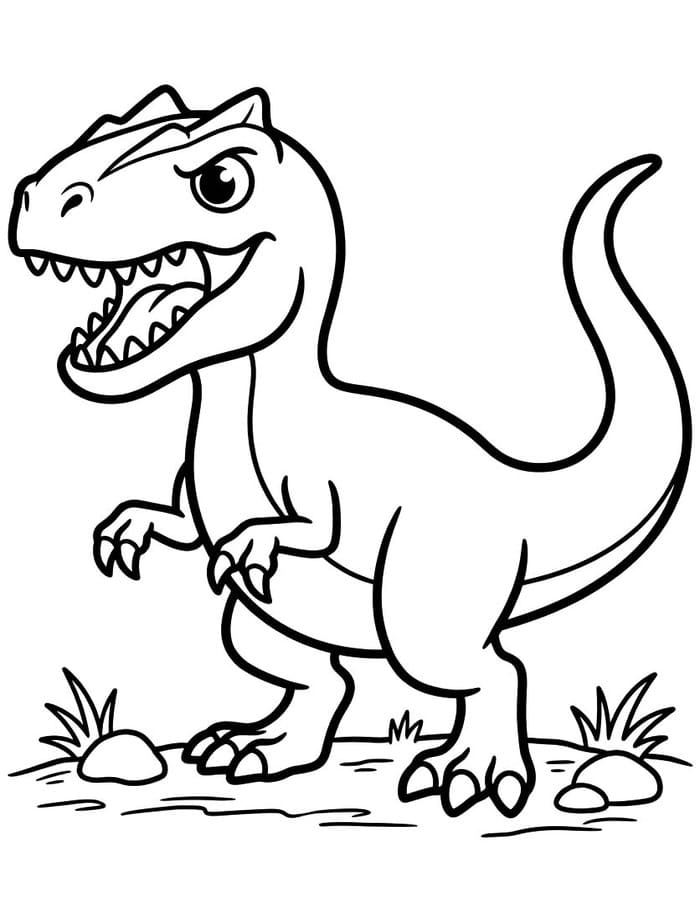 Allosaurus omalovánky