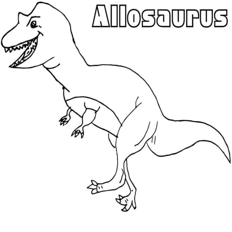 Nakreslete Allosaurus tisknutelné omalovánka
