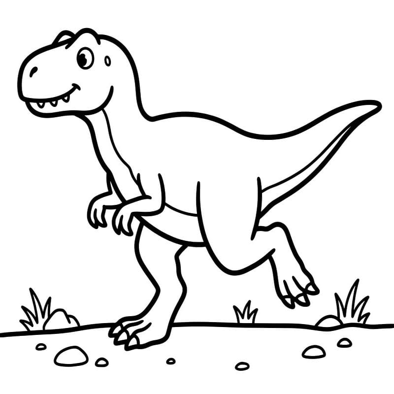 Nakreslete Allosaurus základní omalovánka