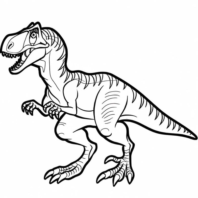 Nakreslete Allosaurus zdarma snadný omalovánka
